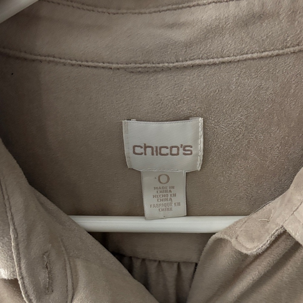 Chico's Beige Shirt. Soft, stretchy fabric.